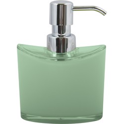 MSV Zeeppompje/dispenser Aveiro - PS kunststof - groen/zilver - 11 x 14 cm - 260 ml - Zeeppompjes