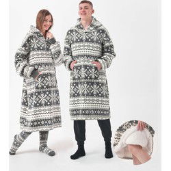 Textino SVEN - Oversized Hoodie - 70x110 cm - Hoodie & deken in één - unisex - Charcoal Gray - antraciet - 1 stuk - Textino