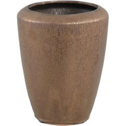 PTMD Bloempot Kyleigh - 17x17x22 cm - Keramiek - Brons