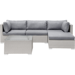 Beliani SANO II - Loungeset-Grijs-PE rotan