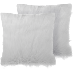 DAISY  - Sierkussen set van 2 - Lichtbeige - 45 x 45 cm - Polyester