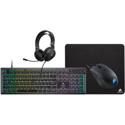 CORSAIR 4-in-1 gaming bundle - K55 keyboard + HARPOON RGB PRO gaming mouse + MM100 mouse pad + HS35 multiplatform headset