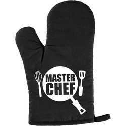 Vaderdag cadeau BBQ handschoen Masterchef zwart - Ovenwanten