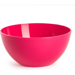 Plasticforte kommetjes/schaaltjes - dessert/ontbijt - kunststof - D17 x H7 cm - fuchsia roze - Kommetjes