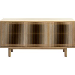 Dressoir Naturel Eikenhout - 3-Deuren - 143x45x70cm - Tiber