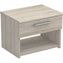 Nachtkastje 1 Lade L42,5 cm, lichte houten afwerking - Pricy