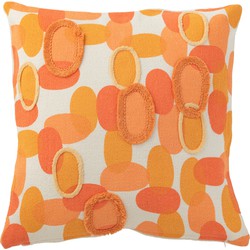 J-line - Kussen Papaya Textiel Oranje - 43x43x10cm