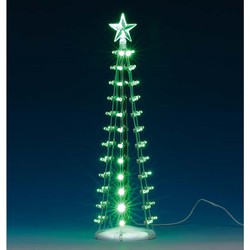 Lighted silhouette tree (green) b/o (4.5v) - LEMAX