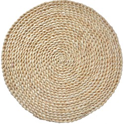 Clayre & Eef Placemat Ø 38 cm Beige Stro Rond Tafelmat