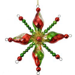 Clayre & Eef Kersthanger Groen Glas