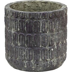 Clayre & Eef Bloempot  Ø 17x16 cm Bruin Beton Rond Bloempot binnen