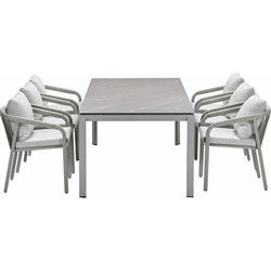 Garden Impressions Tarera tuinset 7-delig dakar sand - Skala tuintafel 230x100 cm