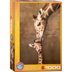 Eurographics Eurographics puzzel Giraffe Mother's Kiss - 1000 stukjes