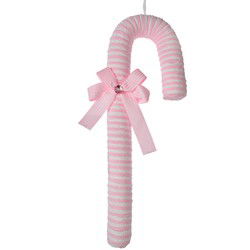 Clayre & Eef Kersthanger Zuurstok 45 cm Roze Kunststof