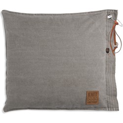 Knit Factory Mara Sierkussen - Stone Green - 50x50 cm - Inclusief kussenvulling