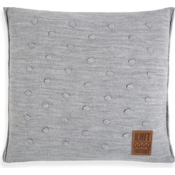 Knit Factory Noa Sierkussen - Licht Grijs - 50x50 cm - Inclusief kussenvulling