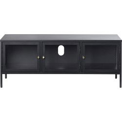 Tv Meubel Zwart - 40x132x52cm - Metaal - Meubel Carmel