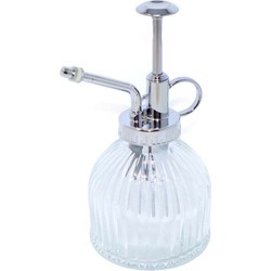 Concorde Plantensproeier - zilverkleurig - glas - 16 cm - 450 ml - Plantenspuiten