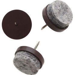 Meubelviltglijder bruin 20mm 16st