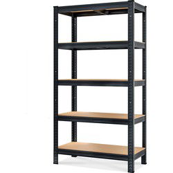 Stellingkast boutloos Zwart 180x90x40cm tot 875kg