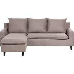 ELVENES - Hoekbank - Taupe - Rechtszijdig - Polyester