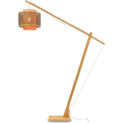 Vloerlamp Bhutan - Bamboe/Zwart - 150x40x207cm