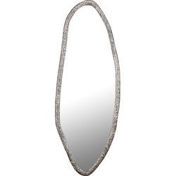 PTMD Paislie Nickel Organic Shaped Mirror Oval