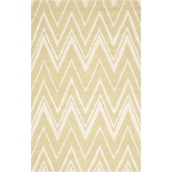 Safavieh Modern Indoor Hand Tufted Area Rug, Cambridge Collection, CAM711, in Light Gold & Ivory, 91 X 152 cm