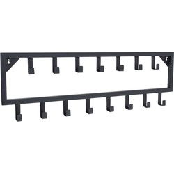 LOFT42 Bono Kapstok - Zwart – Metaal – 15 haken - 80x26x4
