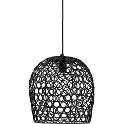 PTMD Rustin Ronde Hanglamp - H26 x Ø30 cm - Metaal - Zwart