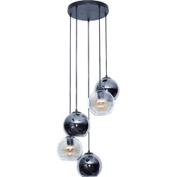 AnLi Style Hanglamp 5L getrapt bubbles bicolore