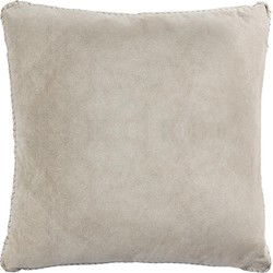 PTMD Sierkussen Suky - 60x8x60 cm - Suede - Taupe