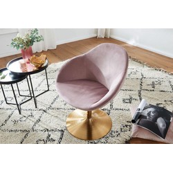 Pippa Design comfortabele moderne loungestoel fauteuil - roze