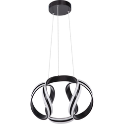 Industriële hanglamp Pruna - L:50cm - LED - Metaal - Zwart
