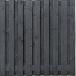 Tuscon 19 planks/15mm zwart gespoten 180 x 180 cm