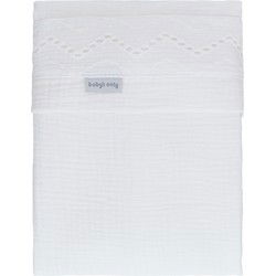 Baby's Only Ledikantlaken Calm - met broderie - Wit - 120x150 cm