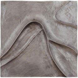 PTMD Wandpaneel Gihan - 70x5x70 cm - Aluminium - Zilver