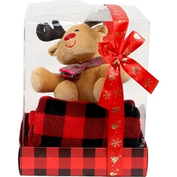 Unique Living - Giftbox Faith Reindeer Red - 90x75cm