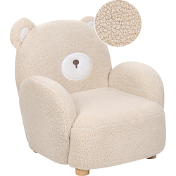 Beliani BOO - Kinderfauteuil-Beige-Bouclé