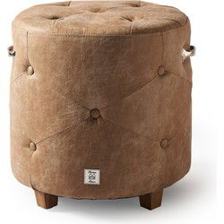 Riviera Maison Bowery Footstool, pellini, camel