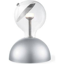 Move Me tafellamp Bumb - grijs / Cone 5,5W - zilver