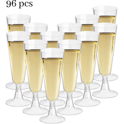 OTIX Kunststof Champagne Glazen - Herbruikbaar - 96 stuks - 150ml - Transparant - Kunststof - MERIDIAN