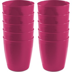 20x drinkbekers van kunststof 300 ml in het roze - Drinkbekers