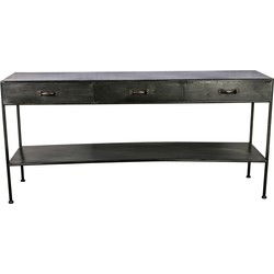 PTMD Simple Metal metalen bijzettafel 3 lades