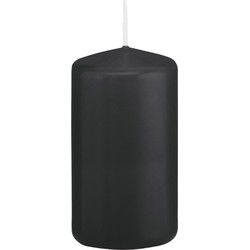 Trend Candles stompkaars - zwart - 6 x 12 cm - 40 branduren - Stompkaarsen