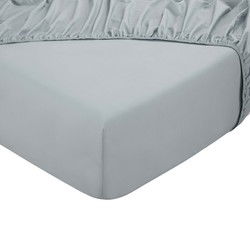 DoubleDry Hoeslaken 100% Natuurlijk Katoen - Tweepersoons 180x200 cm - Zacht & Ademend - Rondom Elastiek - Lichtblauw