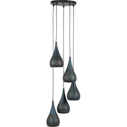 AnLi Style Hanglamp 5xØ15 getrapt punch