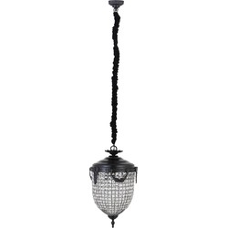 PTMD Hanglamp Lidde - 37x37x70 cm - Kristal - Transparant