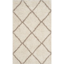 Safavieh Shaggy Indoor Woven Area Rug, Hudson Shag Collection, SGH281, in Ivory & Beige, 91 X 152 cm