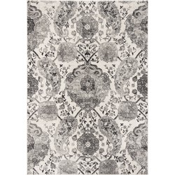 Safavieh Modern Chic Indoor Woven Area Rug, Madison Collection, MAD600, in Cream & Silver, 201 X 279 cm
